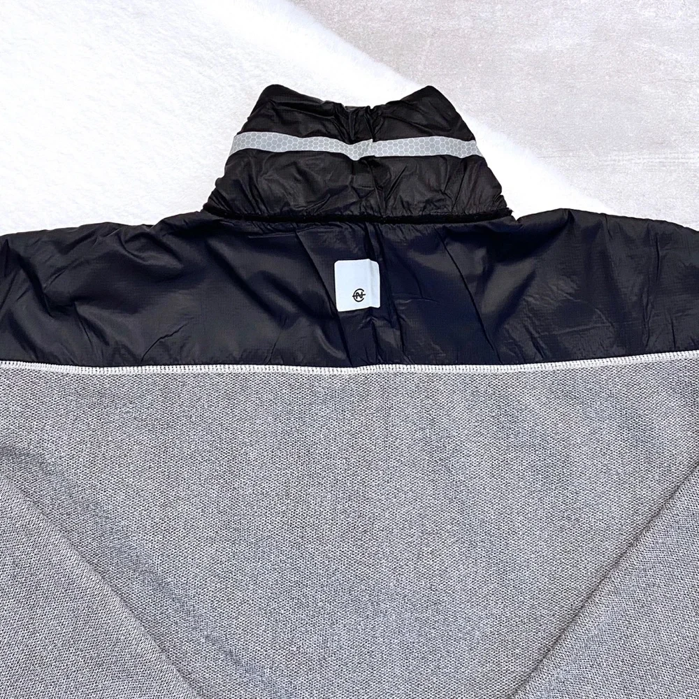 NAUTICA COMPETITION Gray and Black Half - Zip Top